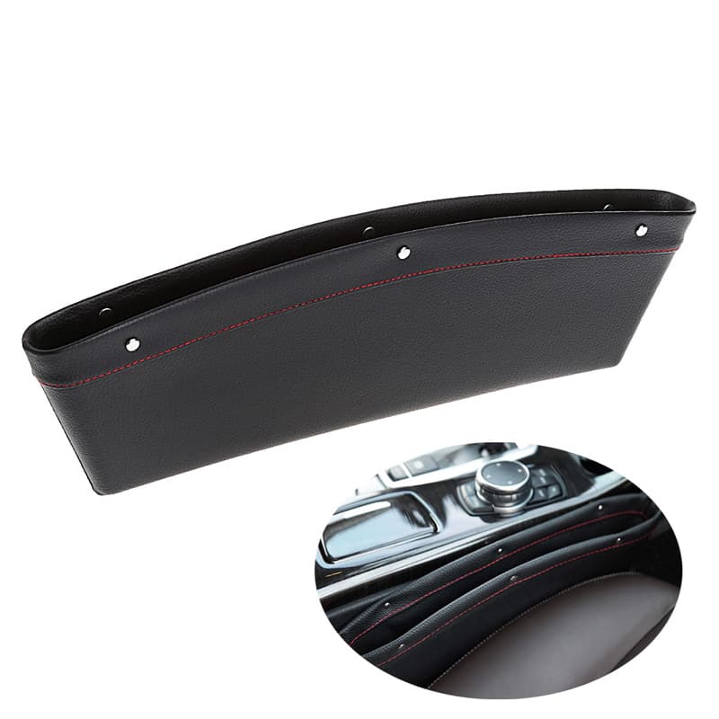 Caja organizadora para auto en plástico y cuero