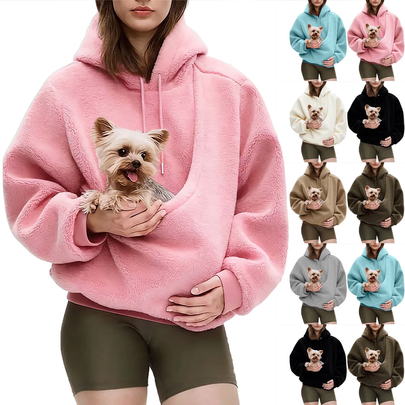 Sudadera con bolsillo canguro para llevar mascotas