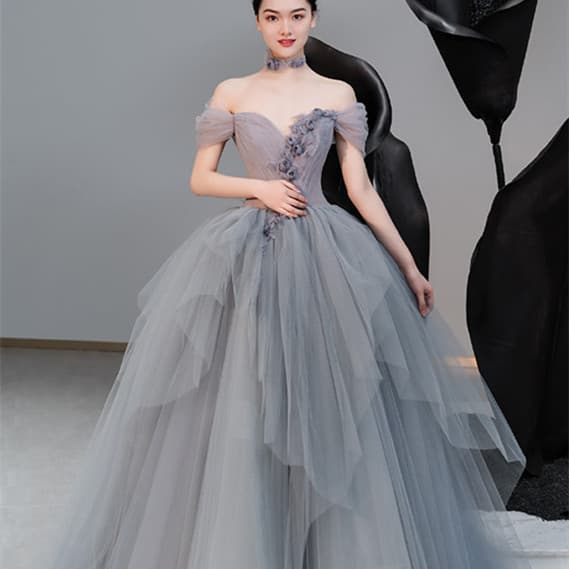 Vestido de princesa de tul francés para ocasiones especiales