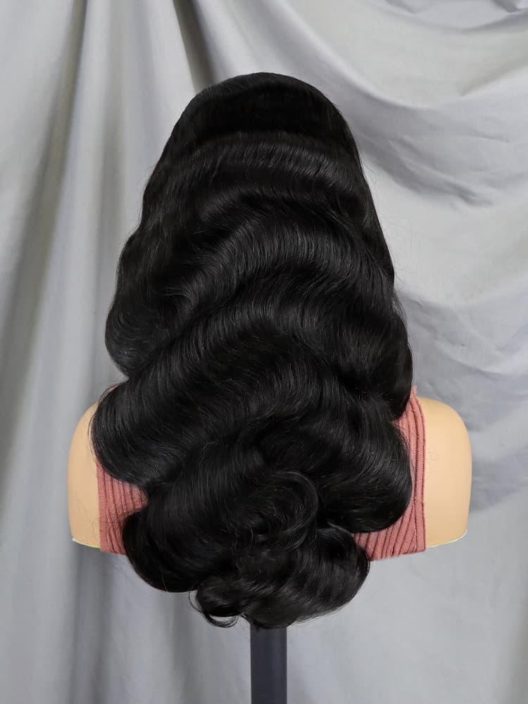 Peluca frontal de encaje 6x4 con cabello virgen predecolorado