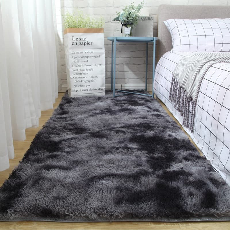 Alfombra de felpa teñida a mano