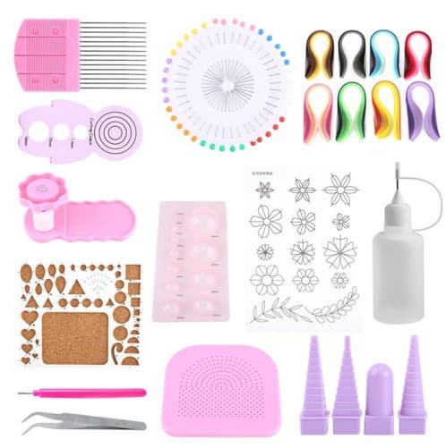 Kit de manualidades en papel con herramientas y accesorios