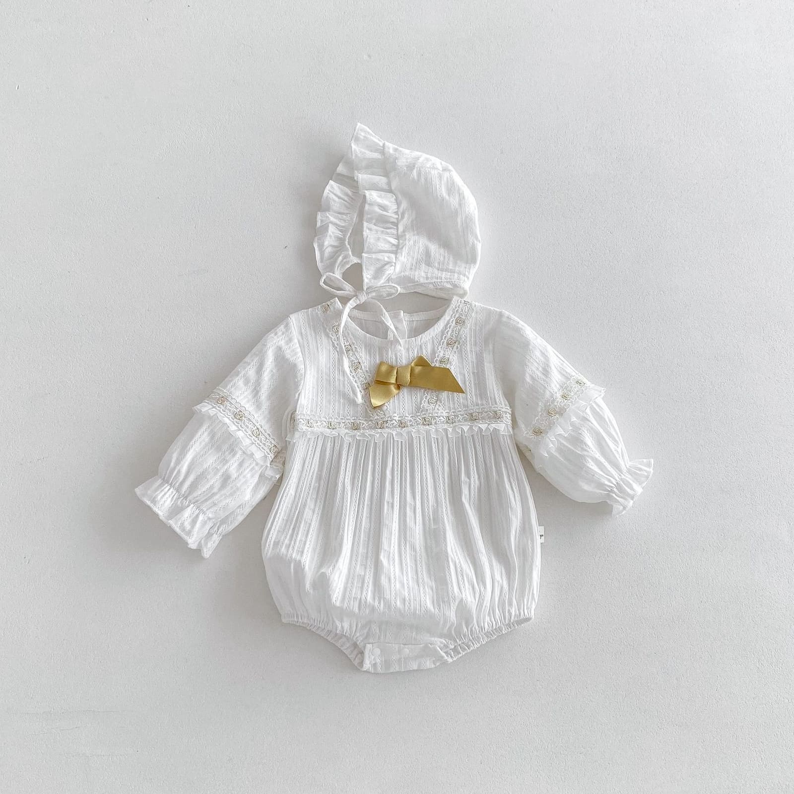 Pijama mono estilo coreano para bebé con capucha