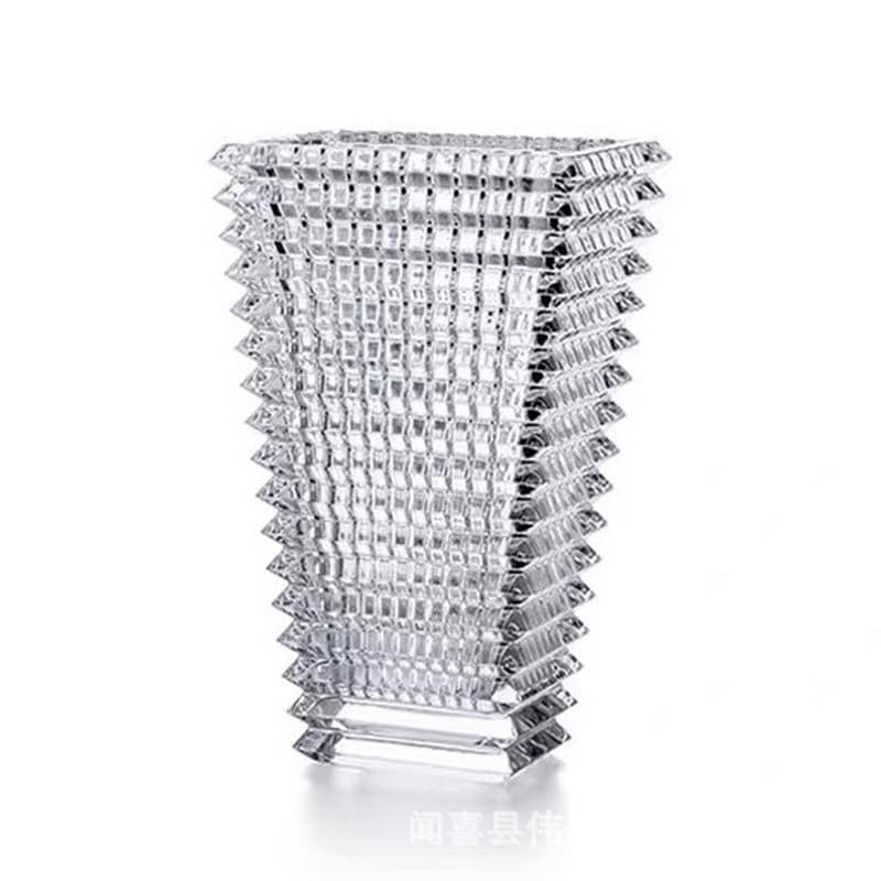 Jarrón de cristal con acabado electrochapado