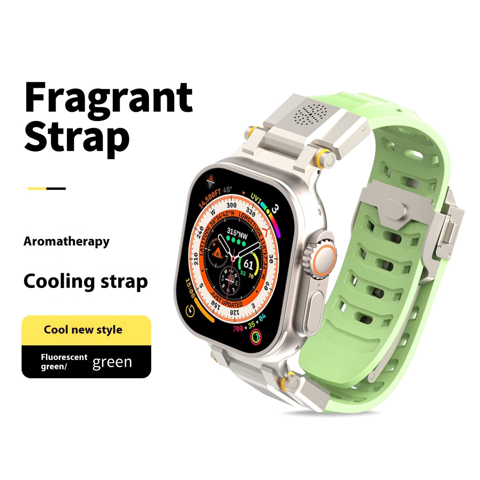 Banda de reloj de metal con aromaterapia