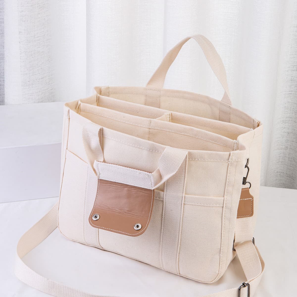 Bolsa de lona para mamá y bebé estilo mensajero