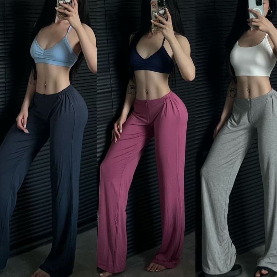 Pantalones deportivos rectos para mujer