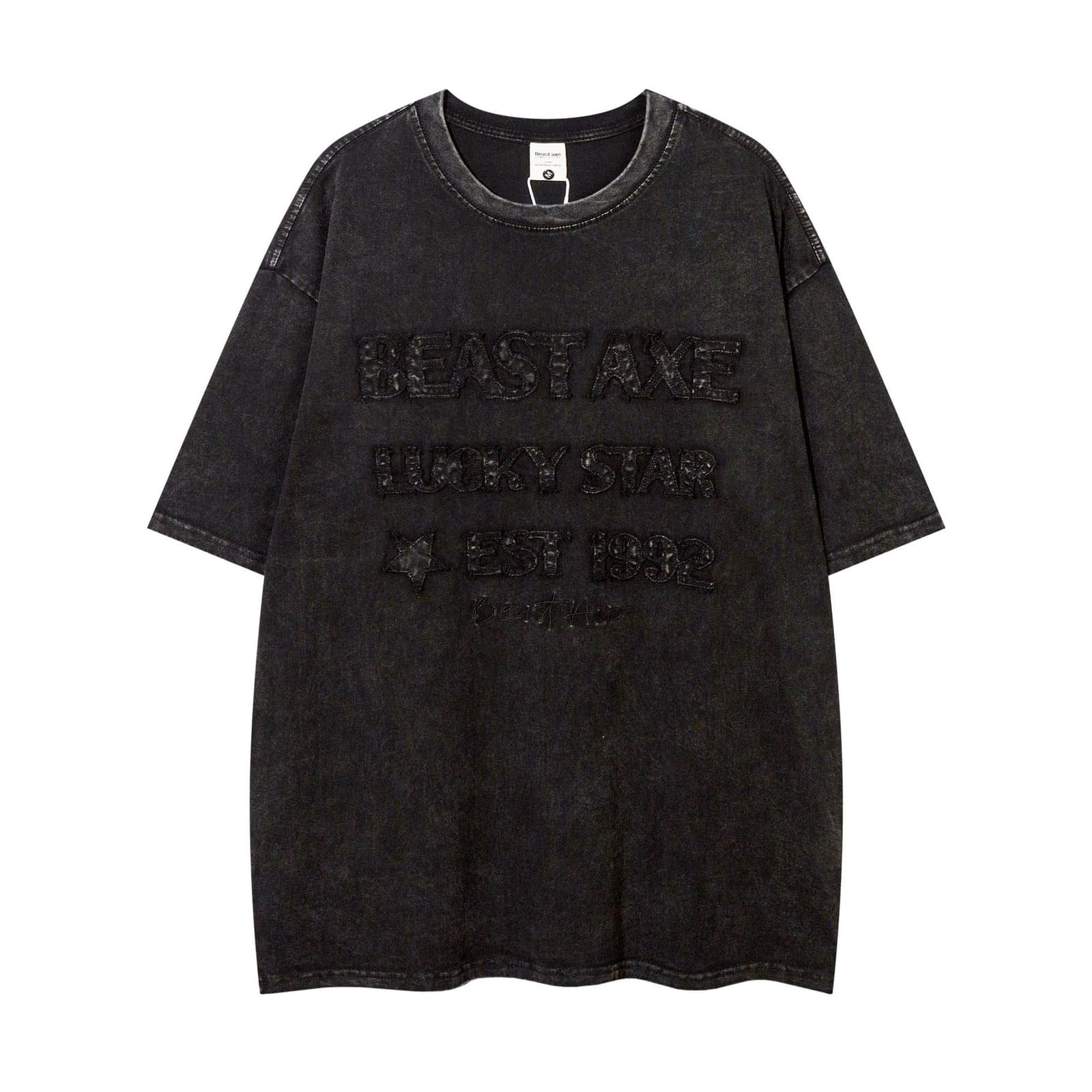 Camiseta hombre suelta estilo streetwear desgastada