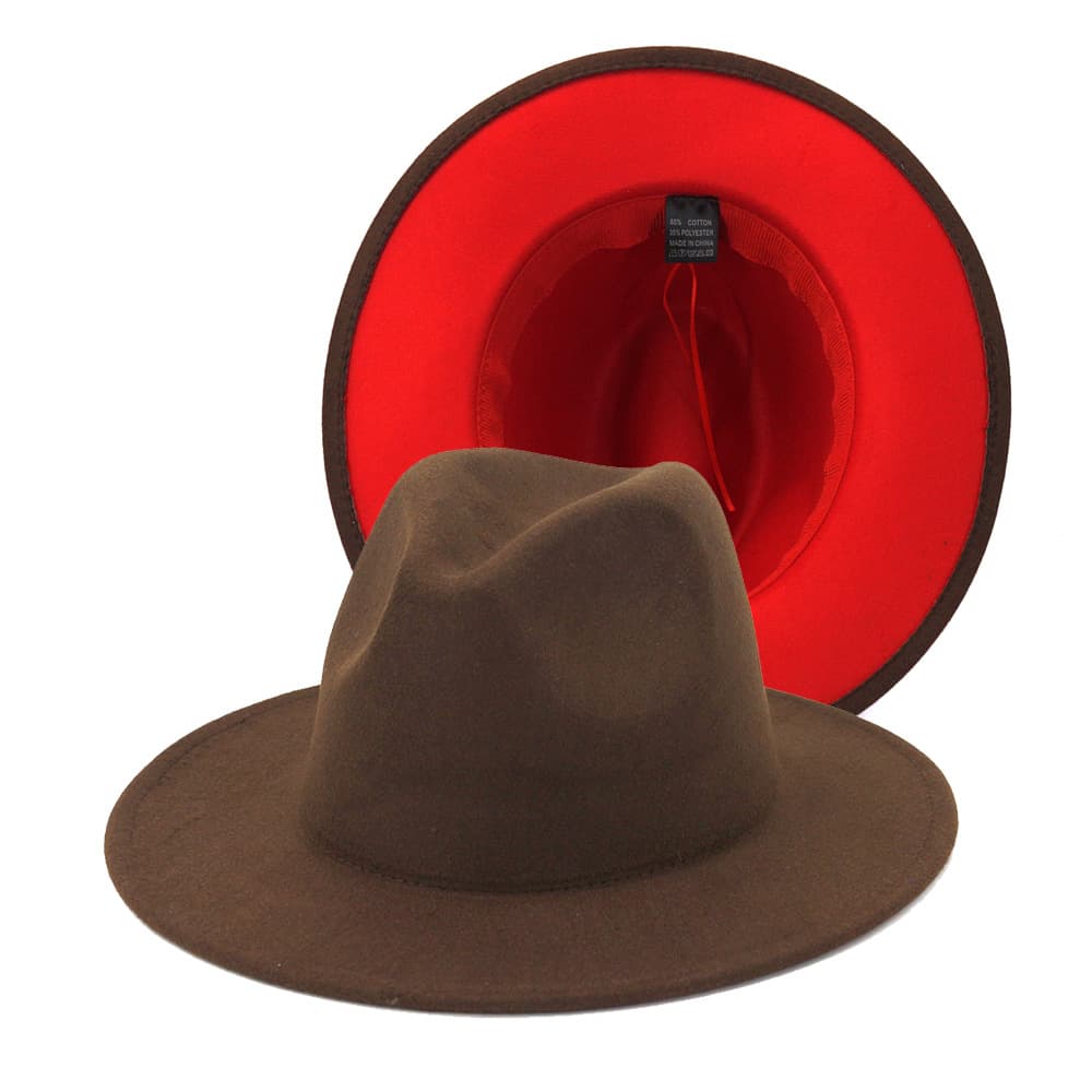 Sombrero fedora reversible de dos caras