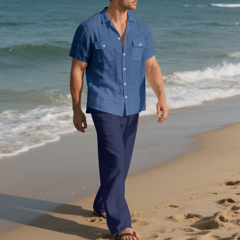 Conjunto de camisa y pantalón para hombre