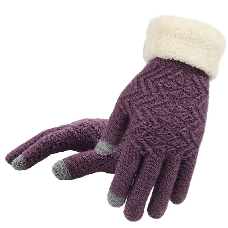 Guantes de invierno tejidos