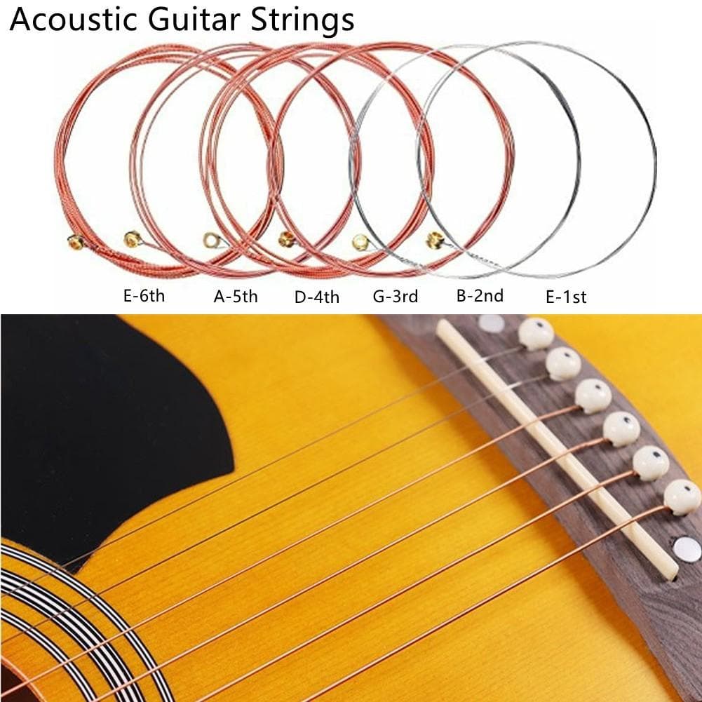Cuerdas de guitarra chapadas en cobre rojo resistentes al óxido
