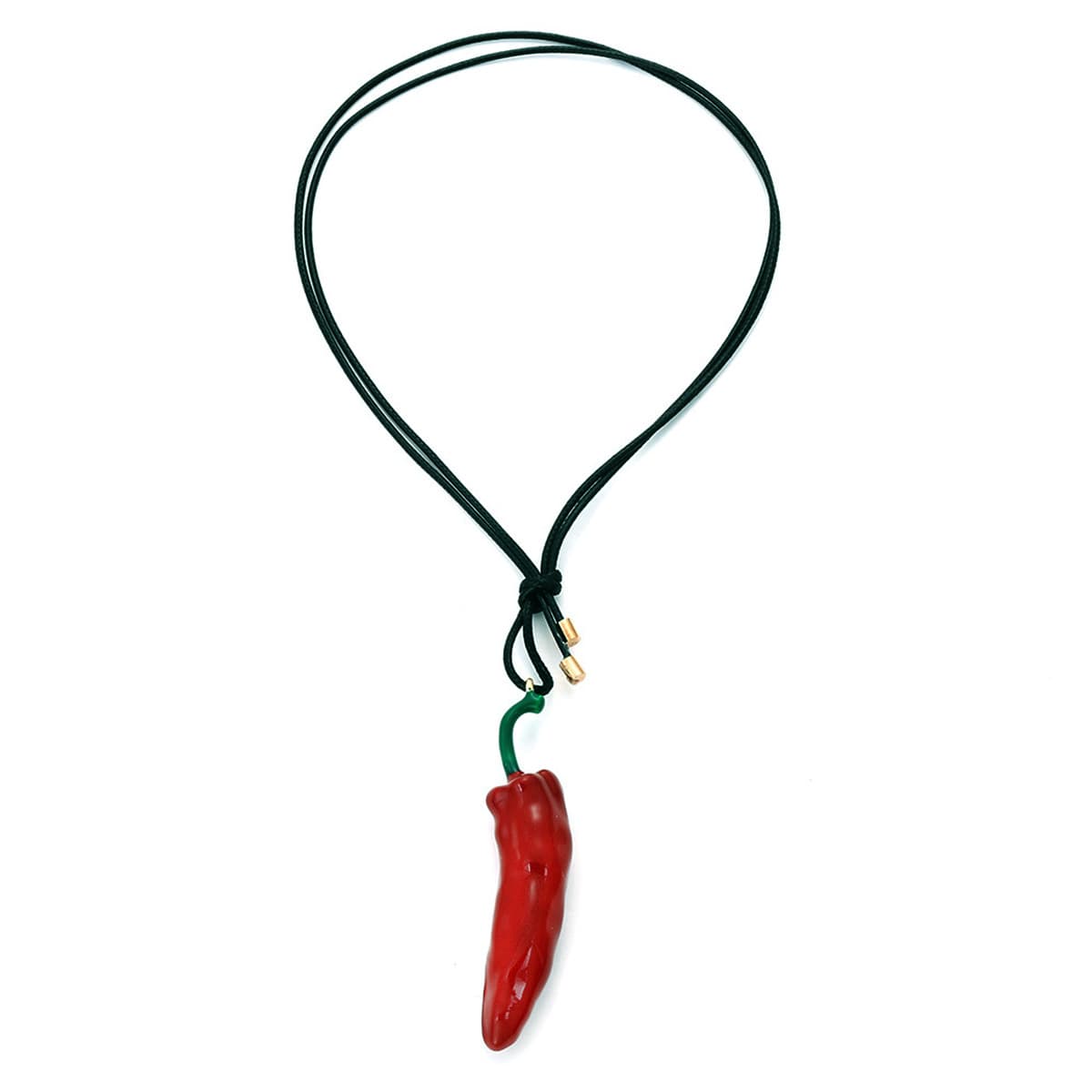 Colgante doble de chile rojo esmaltado