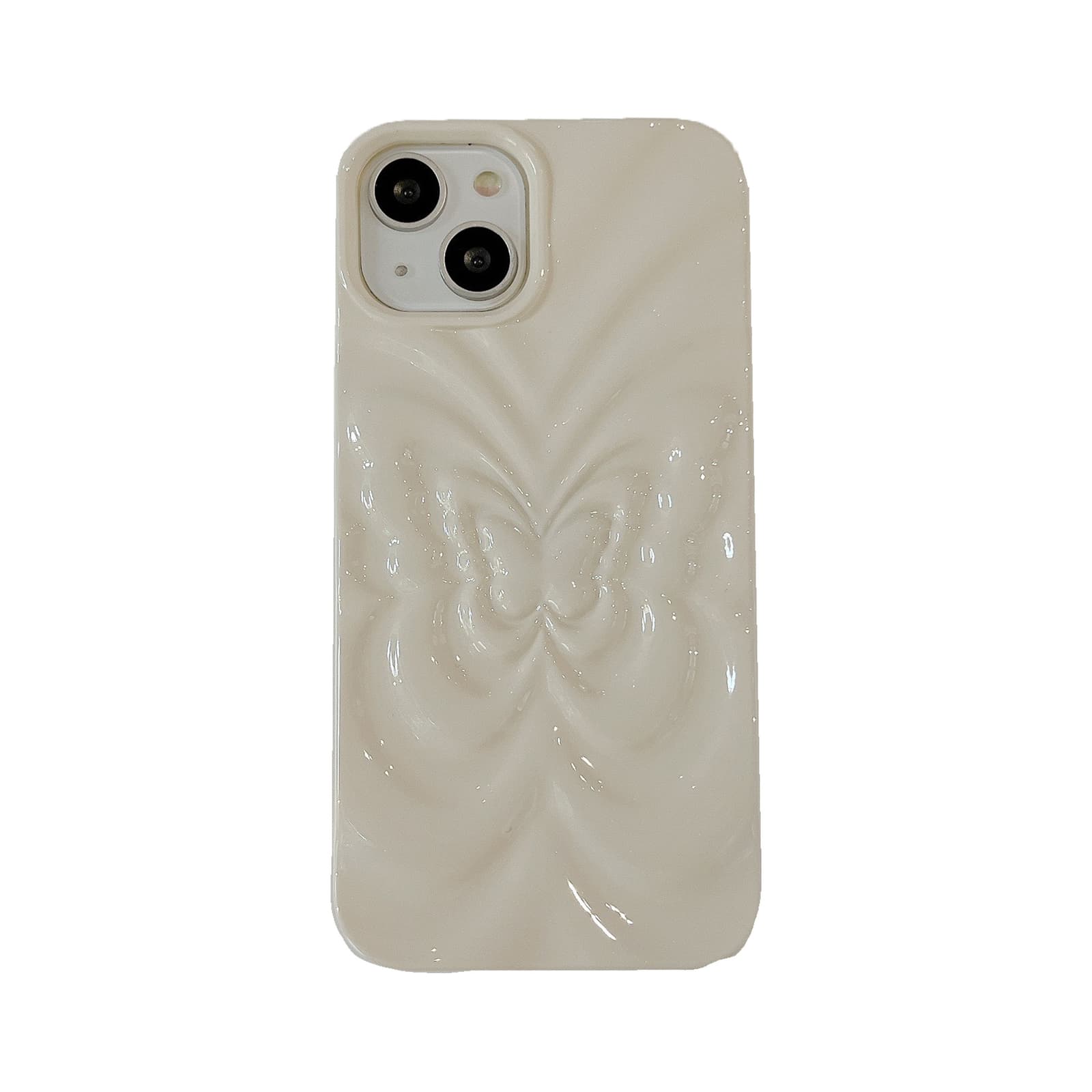 Funda de teléfono con mariposa 3D en color sólido