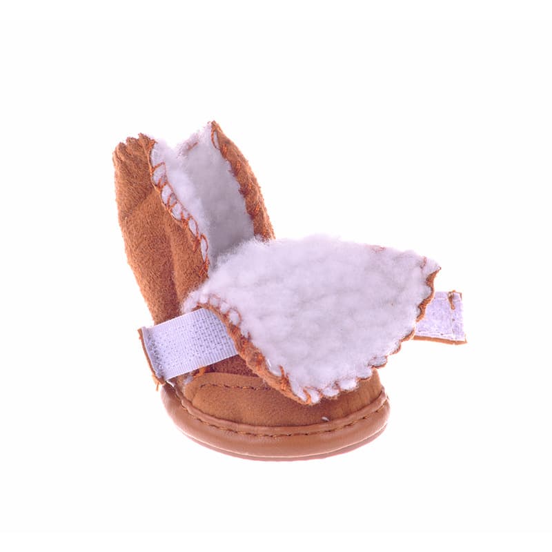 Botas cálidas para perros pequeños con estampa de patitas