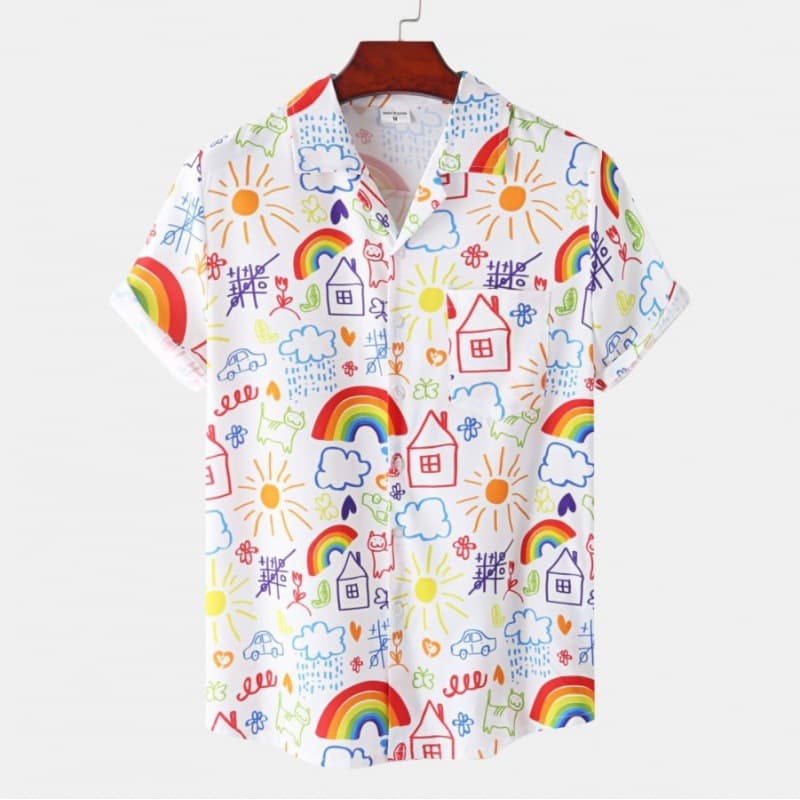 Camisa manga corta para hombre diseño tendencia