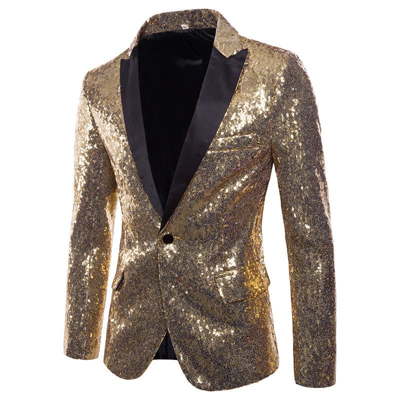 Chaqueta de traje con lentejuelas para banquetes y eventos