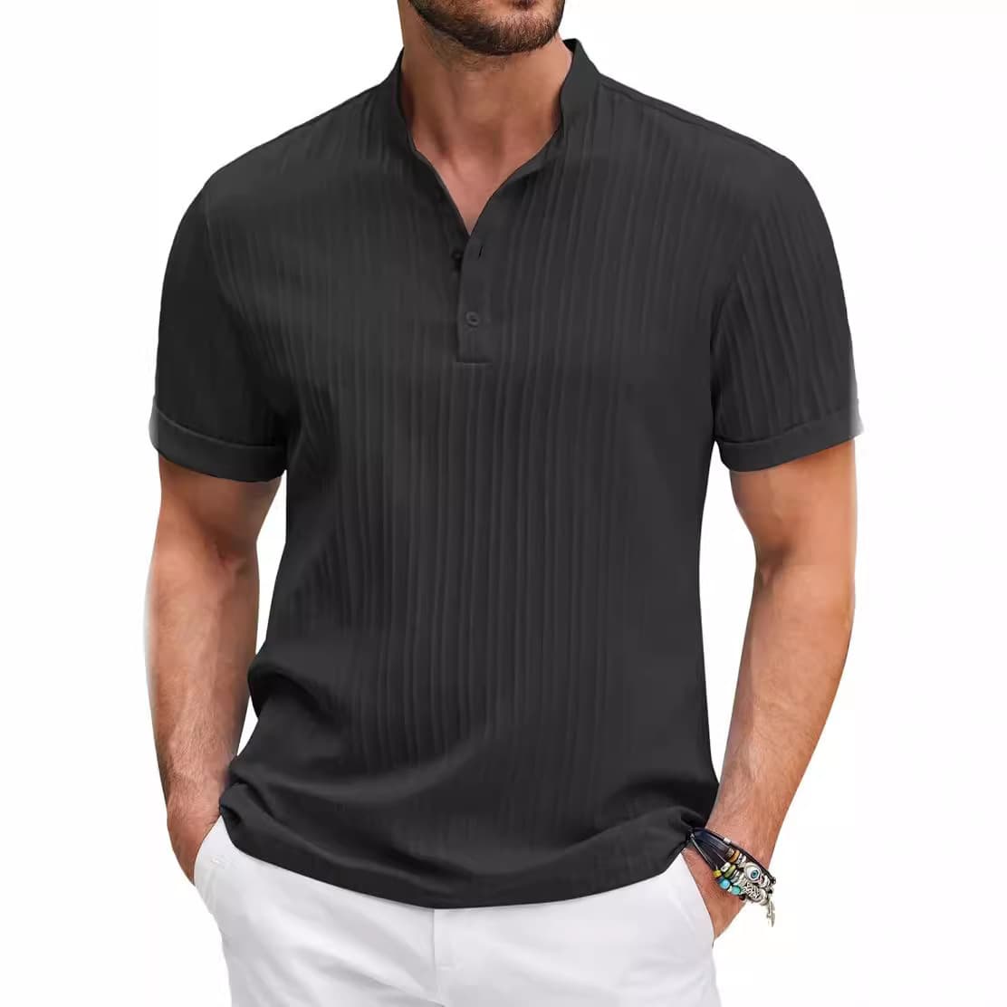 Polo de verano con cuello elevado