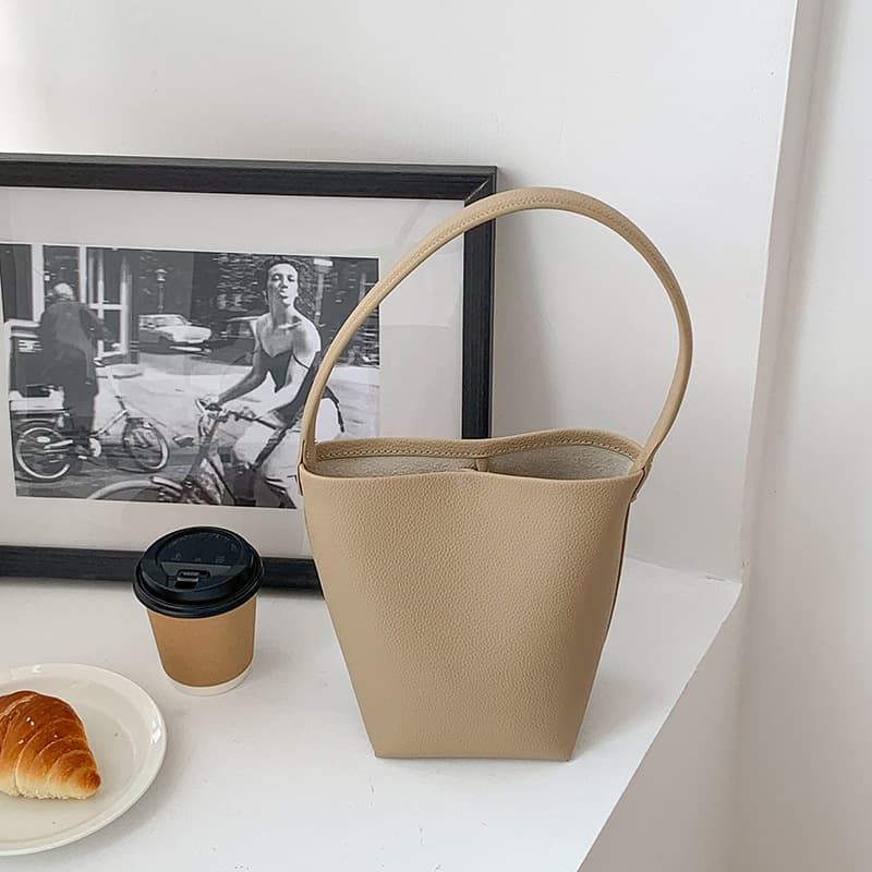 Bolsa redonda de hombro para mujer, gran capacidad