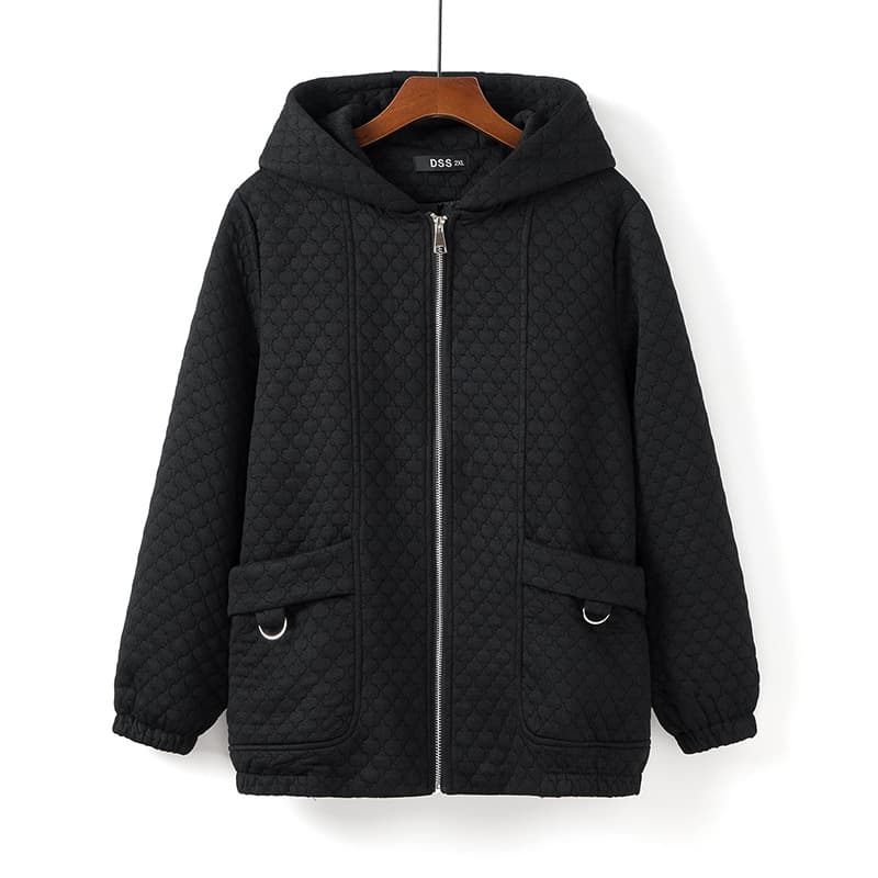 Chaqueta de punto holgada con capucha de algodón