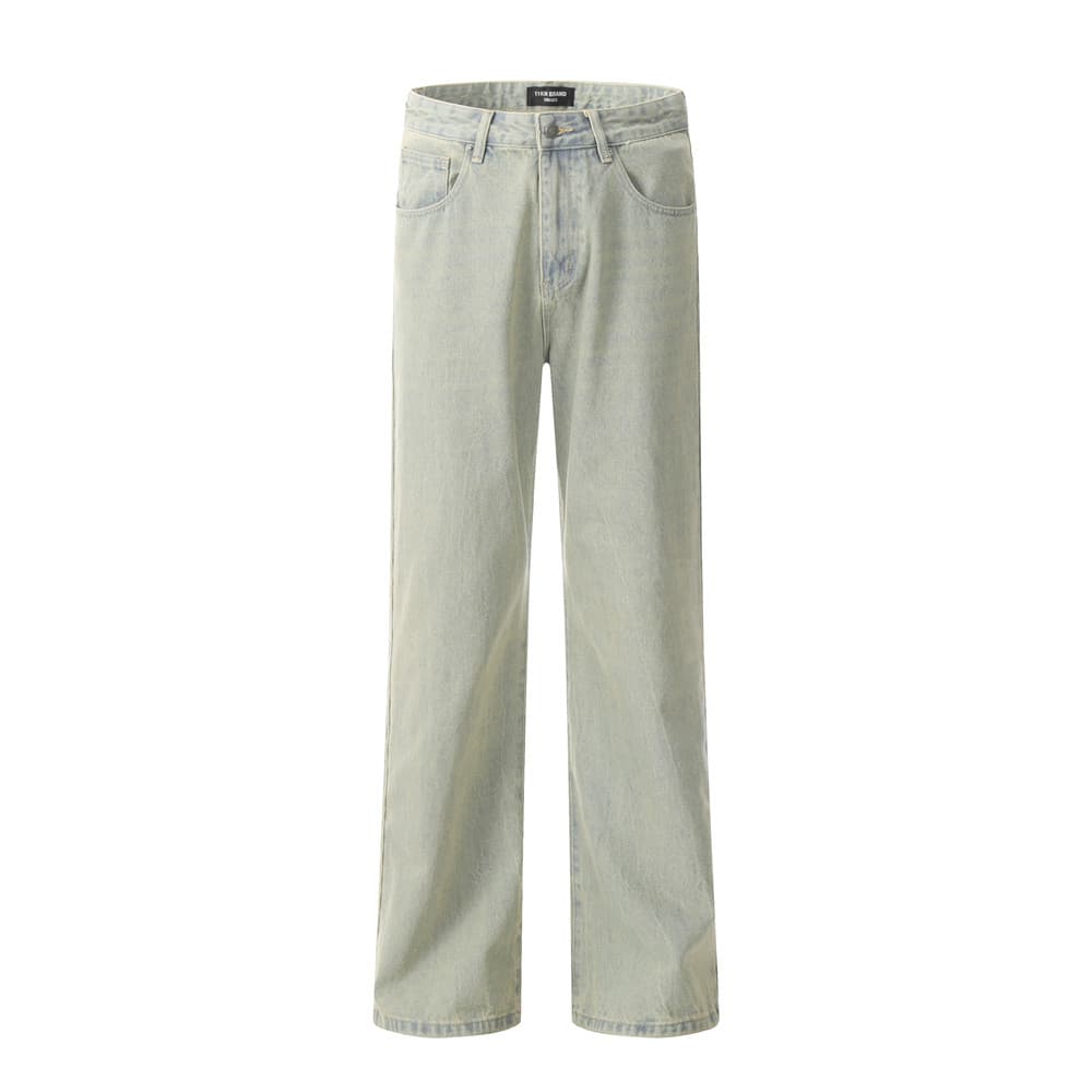 Pantalones jeans hombre teñido barro