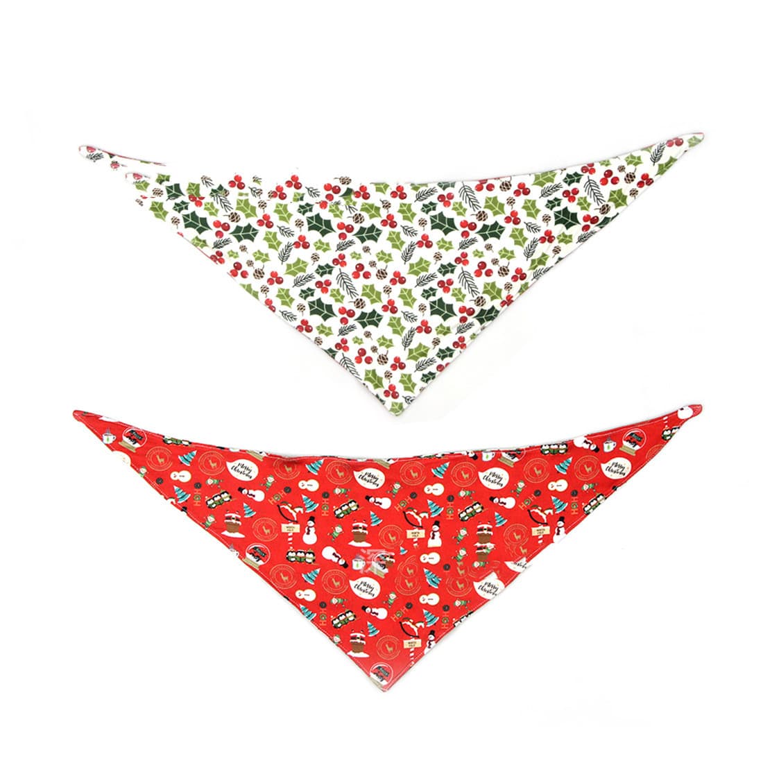 Pañuelo triangular doble cara para mascotas con diseños festivos