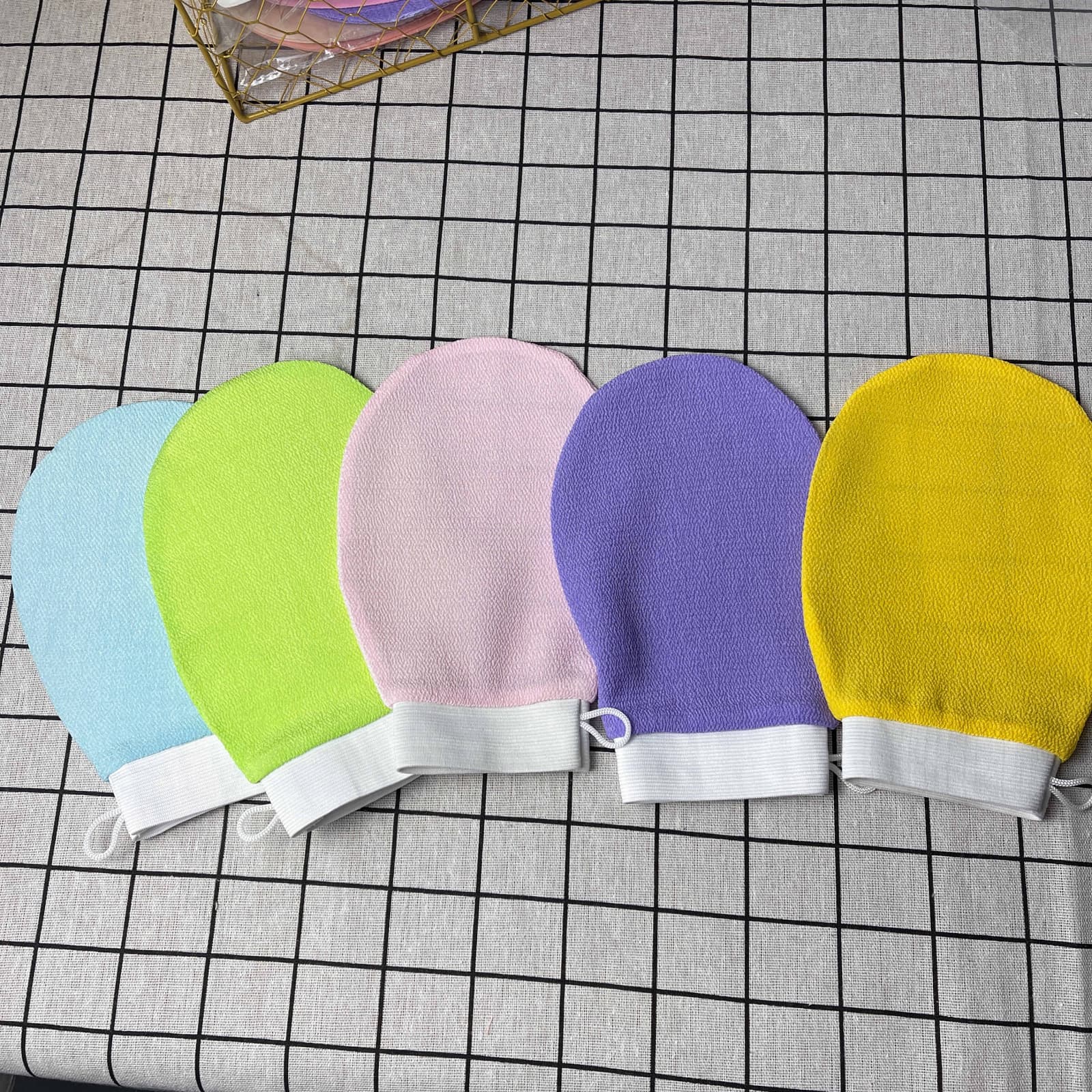 Guantes exfoliantes para baño