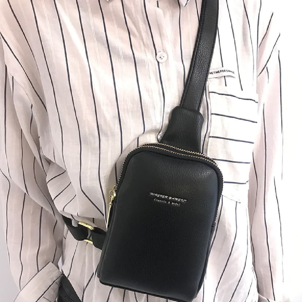 Bolsa de bandolera de cuero pu para mujer