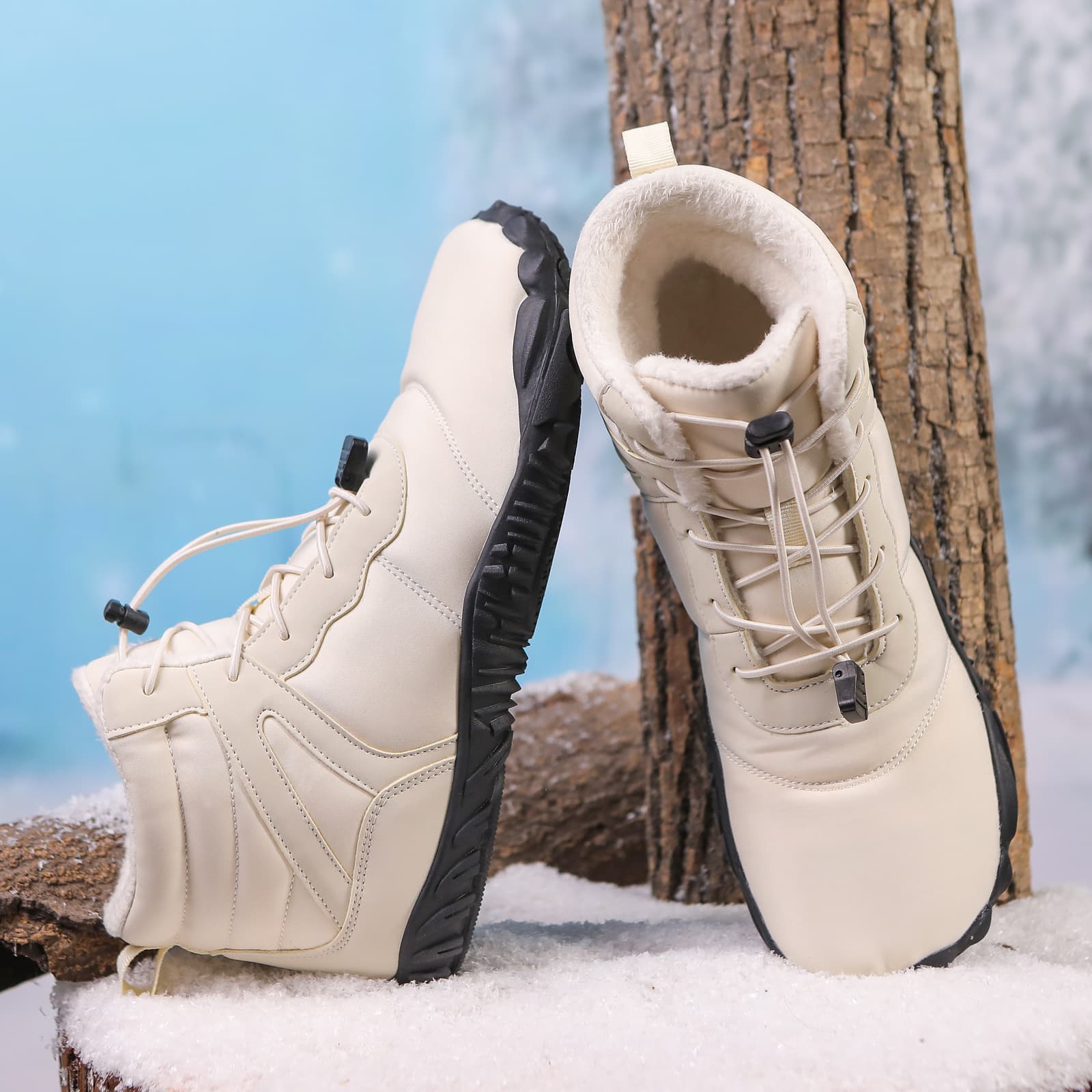 Botas de nieve antideslizantes con forro polar