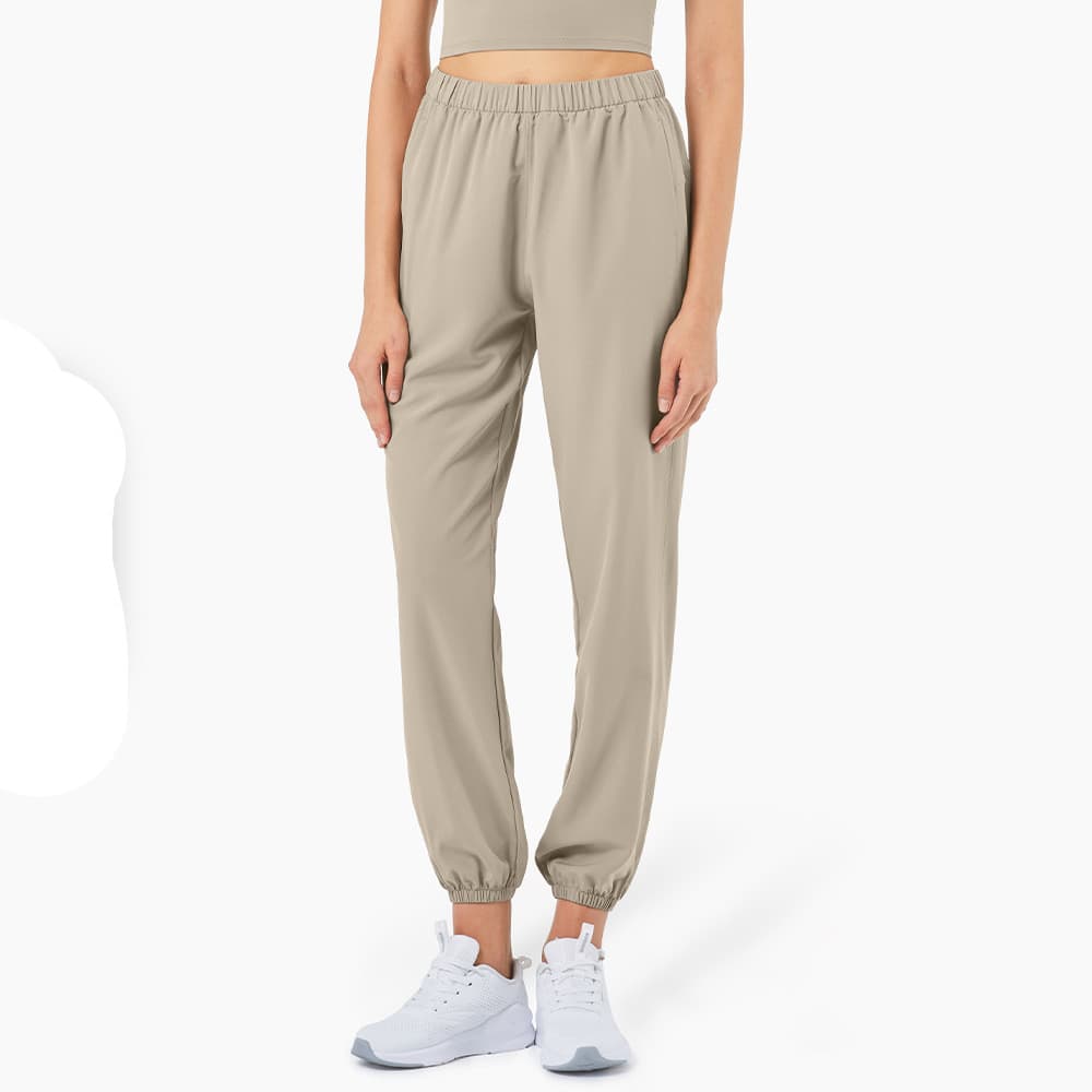 Pantalones deportivos de cintura alta elásticos mujer