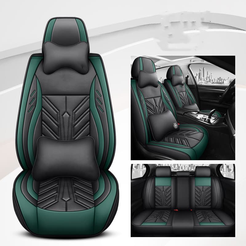 Cojín de asiento de auto cuero resistente con costuras de contraste