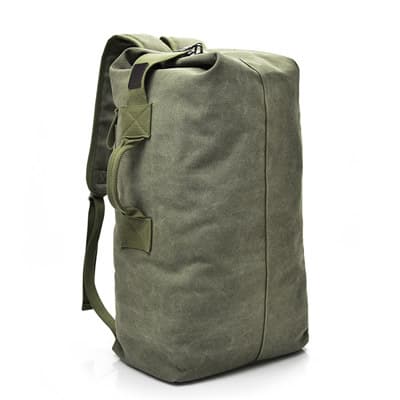 Mochila de viaje de lona grande para hombre