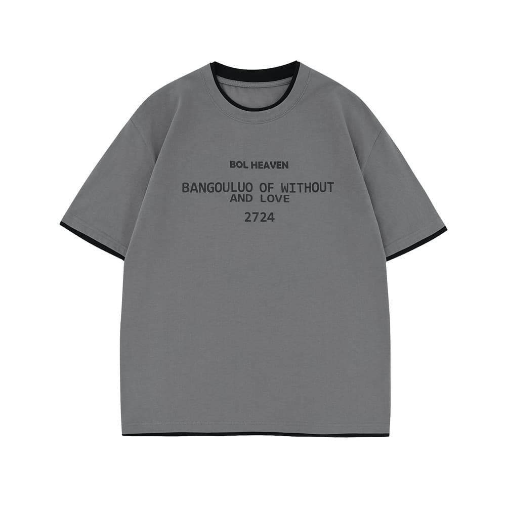 Camiseta hombre manga corta con bloques de color