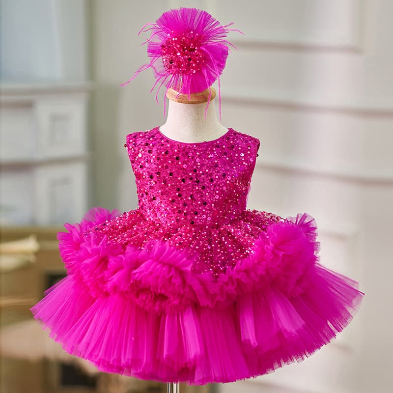 Vestido de princesa con lentejuelas para niña