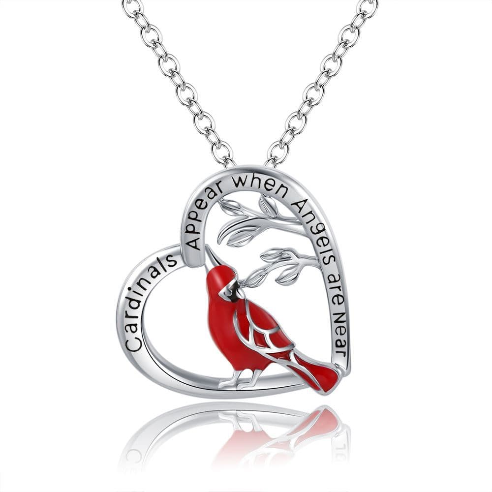 Collar colgante cardenal en forma de corazón