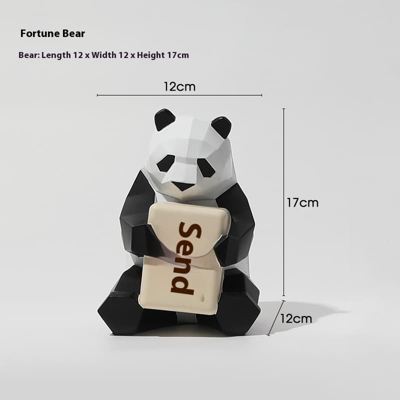 Ornamento decorativo de panda para escritorio