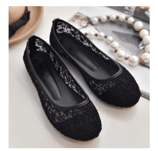 Zapatos transpirables de malla y encaje para mujer