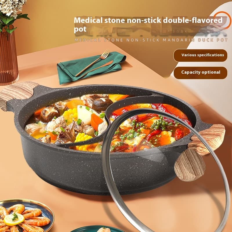 Juego de sartenes de piedra medicinal antiadherentes