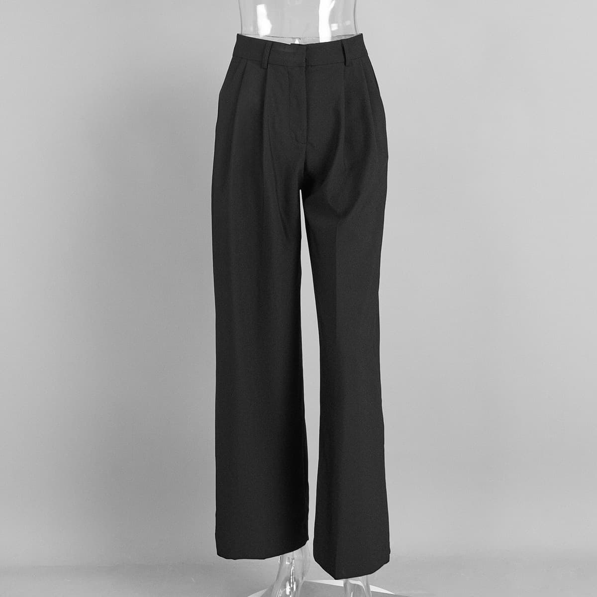 Pantalón ancho suelto con detalles de costura