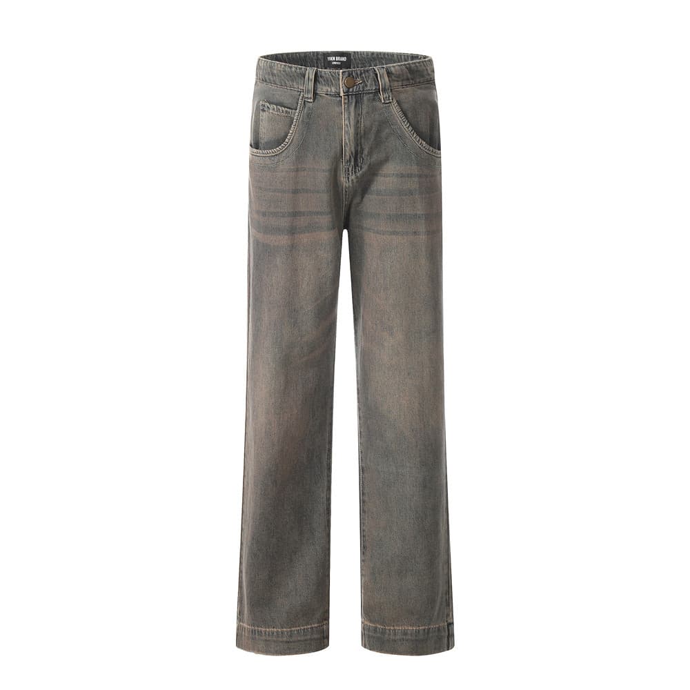 Pantalones rectos estilo vaquero para hombre