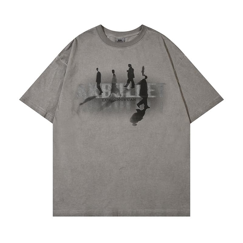 Camiseta de manga corta con patrón gráfico para hombre