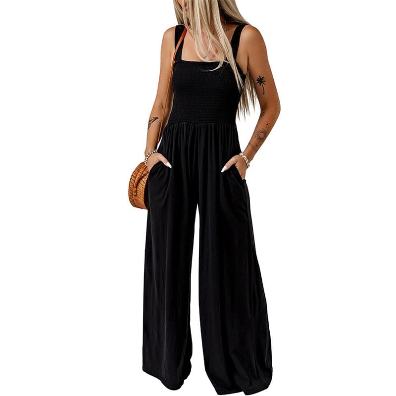 Jumpsuit de verano escote cuadrado cintura alta