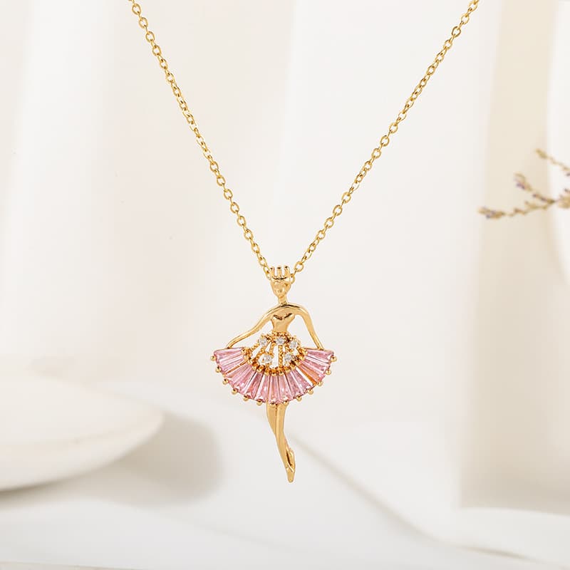 Collar de bailarina con rhinestones para mujer