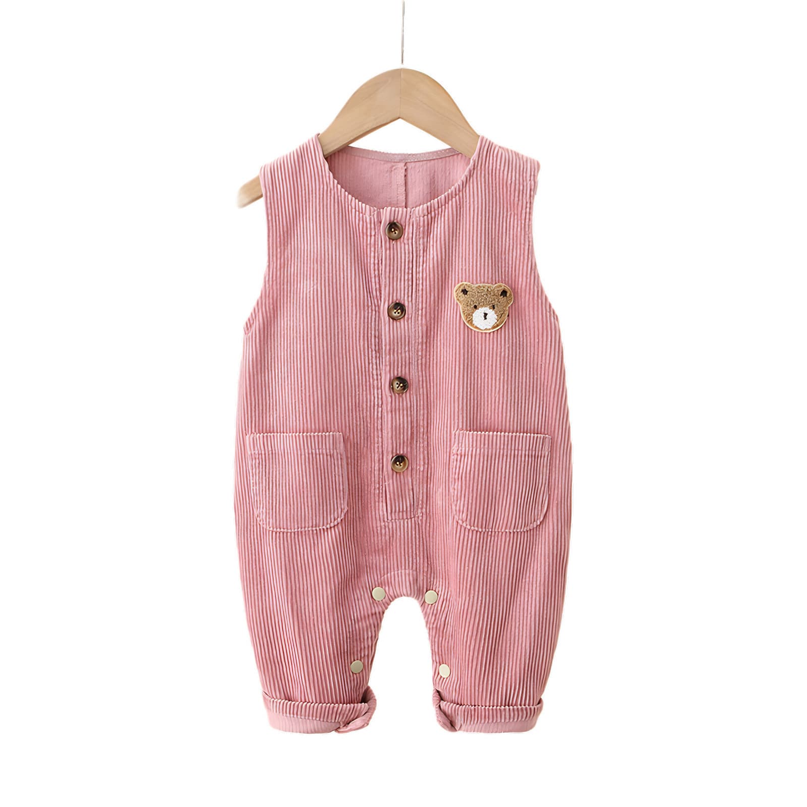 Mono infantil de pana con diseño de osito