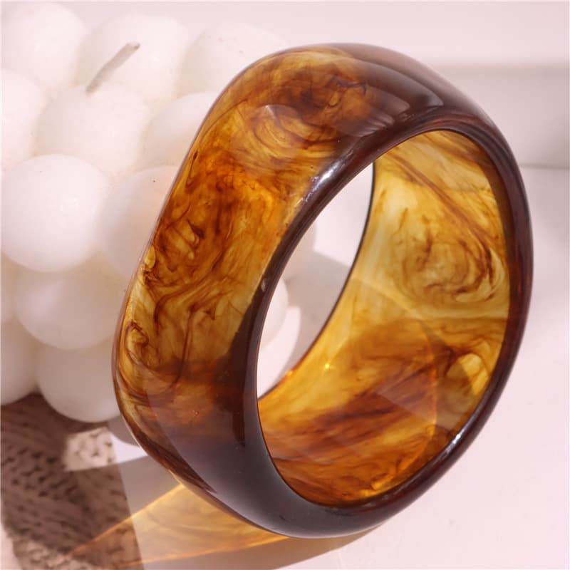 Pulsera de resina geométrica floral