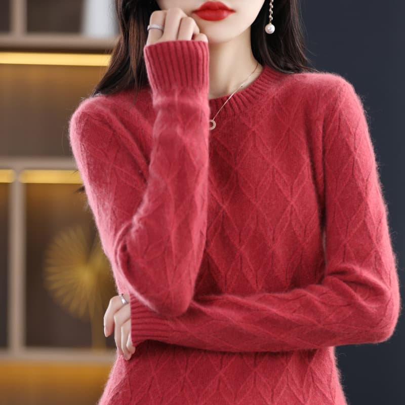 Suéter jacquard grueso mujer, otoño e invierno