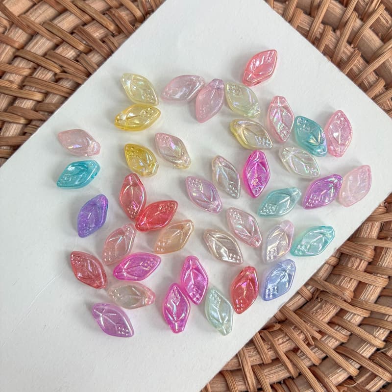 Perlas de hojas acrílicas fosforescentes de dos tonos