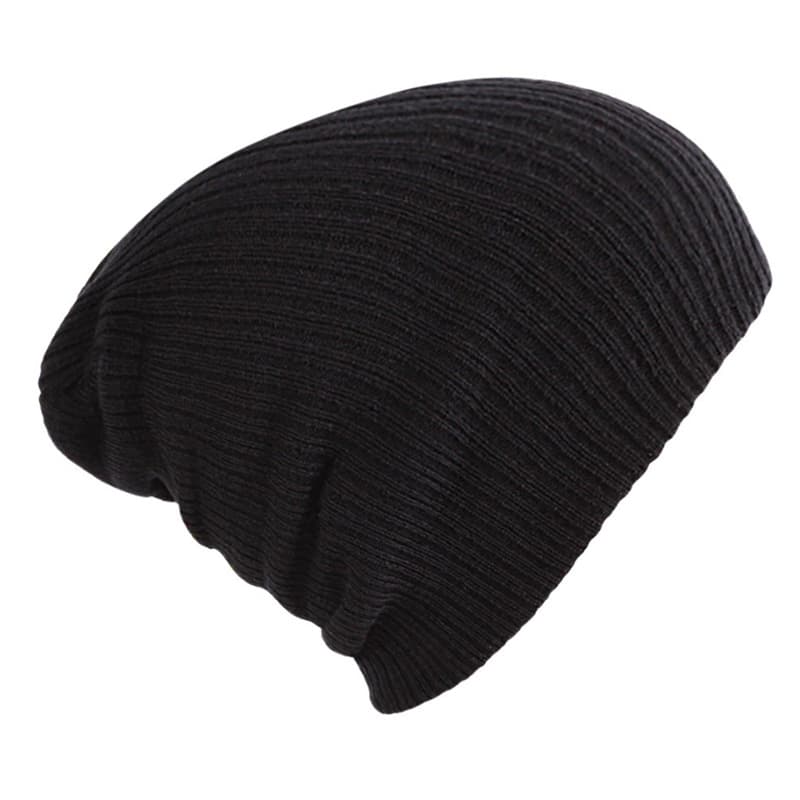 Gorro de lana tejido rayado