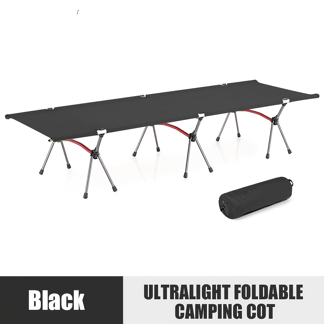 Cama plegable para camping ultraligera con aluminio y dos alturas