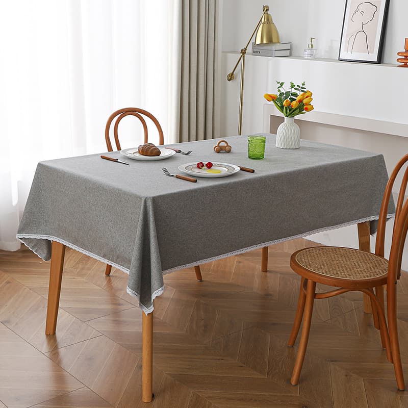 Mantel de algodón y lino repelente a agua y aceite
